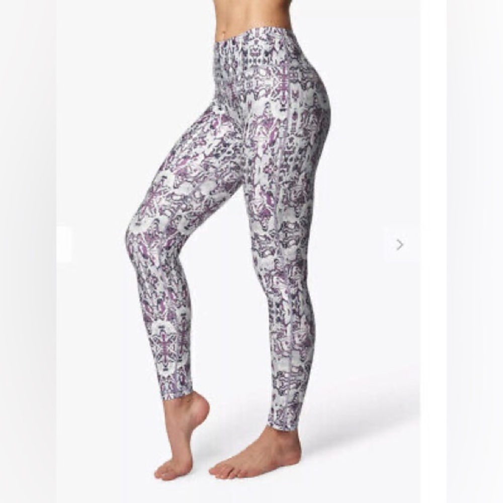Sweaty Betty Women’s Purple 7/8 Length Contour Yoga Sporty Leggings Size Small